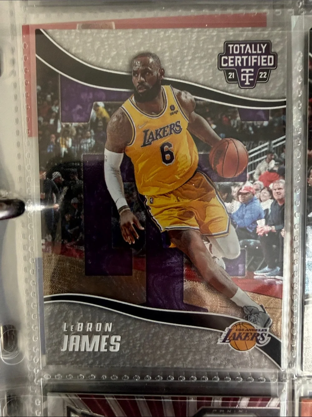 Totally Certified LeBron James Los Angeles Lakers Basketball Card - Yellow